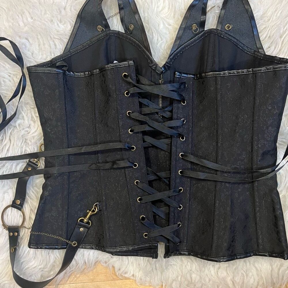 Women’s black corset perfect for halloween costume XL - Picture 8 of 10